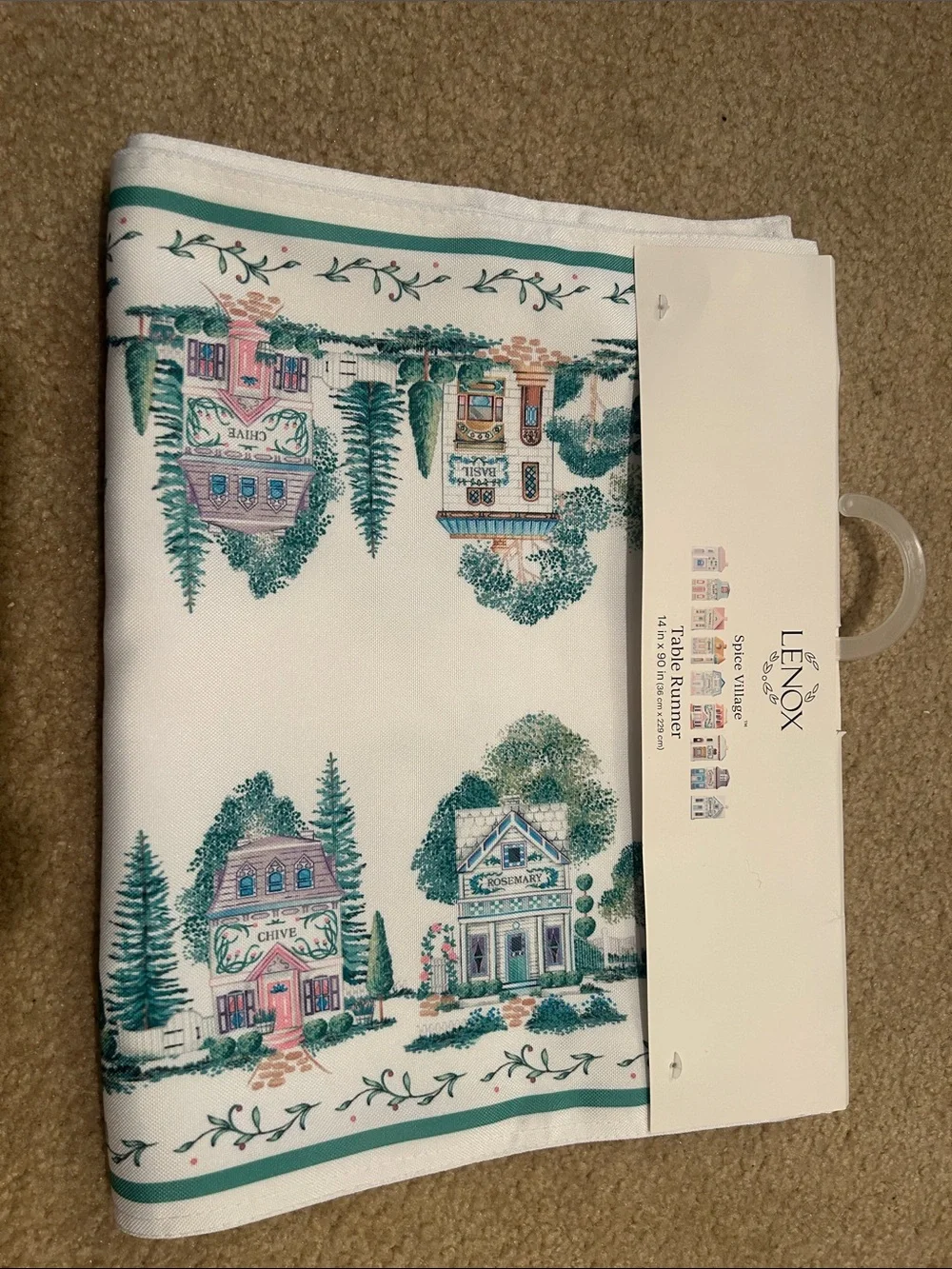 Lennox Spice Village White Table Runner